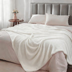 Hadi London Plain Fleece Throw Blanket – Super Soft Warm Lightweight Sofa & Bed Blanket