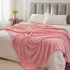 Hadi London Plain Fleece Throw Blanket – Super Soft Warm Lightweight Sofa & Bed Blanket
