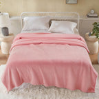 Hadi London Plain Fleece Throw Blanket – Super Soft Warm Lightweight Sofa & Bed Blanket