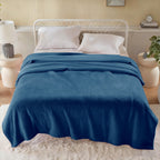 Hadi London Plain Fleece Throw Blanket – Super Soft Warm Lightweight Sofa & Bed Blanket