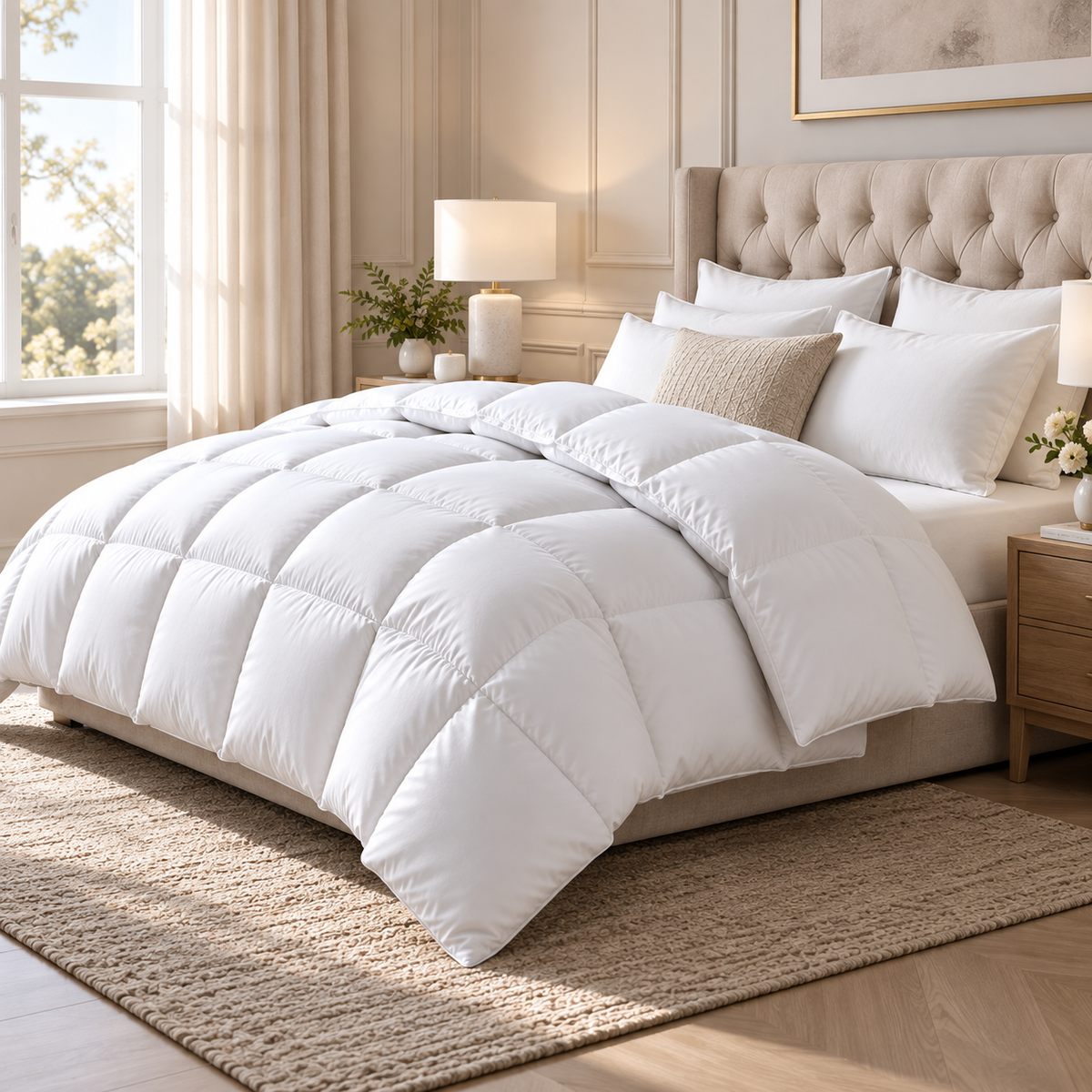 Hadi London 13.5 Tog Duck Feather & Down Duvet – Luxury Warm Winter Quilt | Single Double King Super King