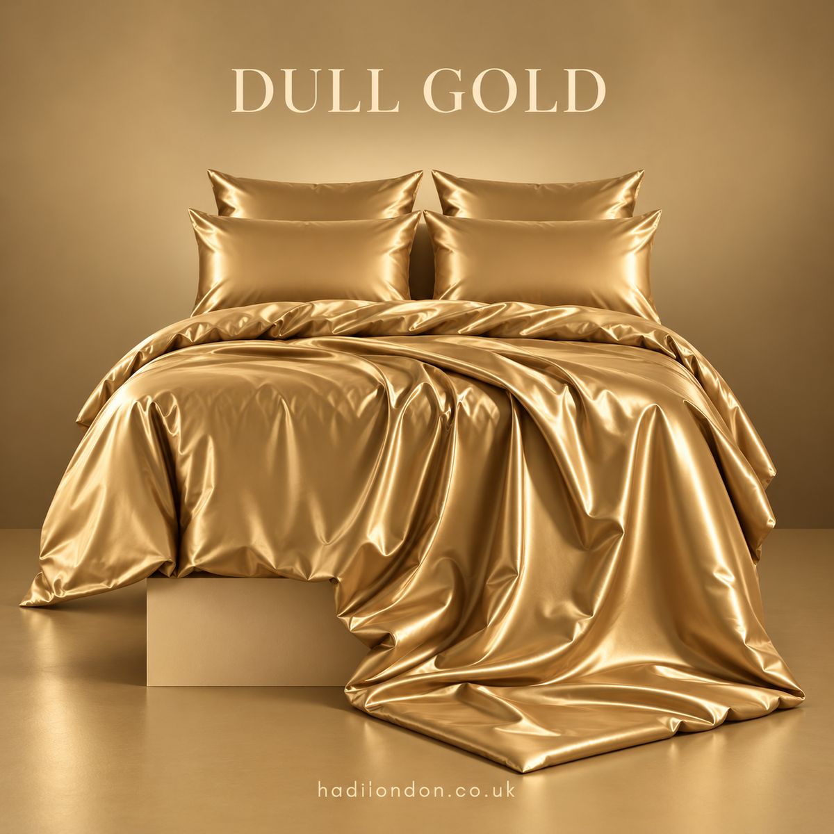 HADI LONDON Luxury Satin Bedding Set 4/6 Piece – Duvet Cover, Fitted Sheet & Pillowcases | Single Double King Super King