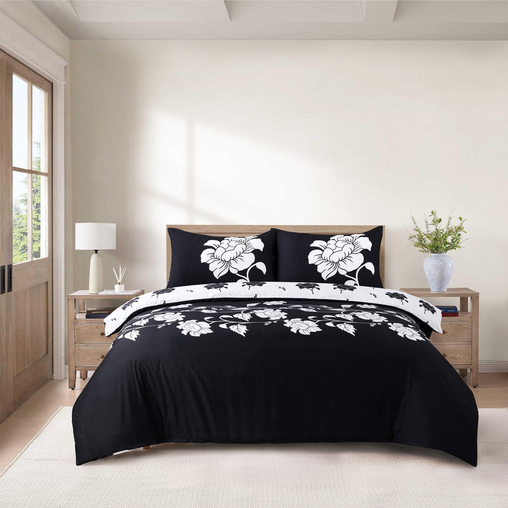 Hadi London 4 Piece Microfibre Bedding Set – Soft Duvet Cover, Fitted Sheet & Pillowcases | Single Double King Super King