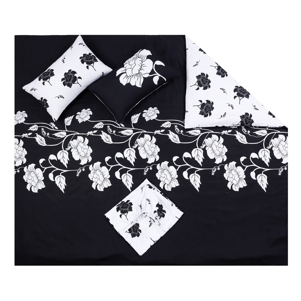 Hadi London 4 Piece Microfibre Bedding Set – Soft Duvet Cover, Fitted Sheet & Pillowcases | Single Double King Super King