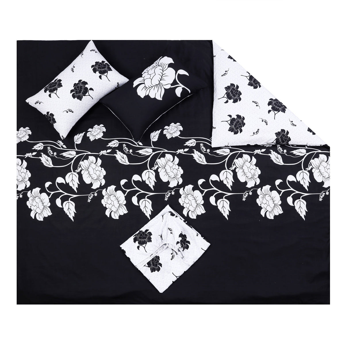 Hadi London 4 Piece Microfibre Bedding Set – Soft Duvet Cover, Fitted Sheet & Pillowcases | Single Double King Super King