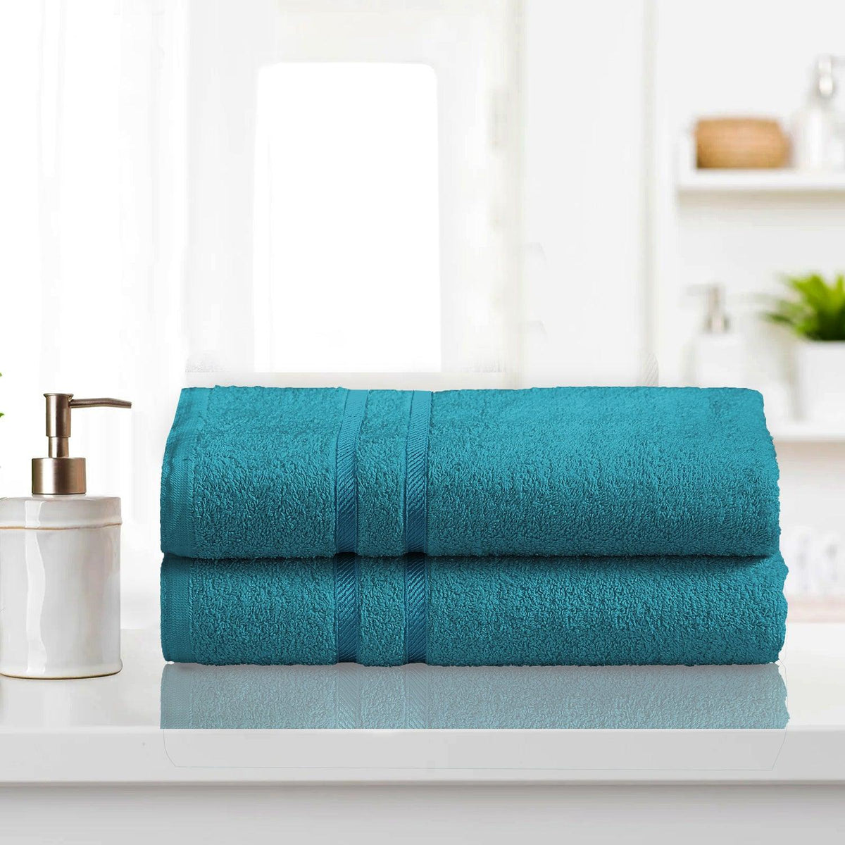 2 Pack Cotton Bath Sheets – Large Soft, Absorbent & Quick Dry Towels